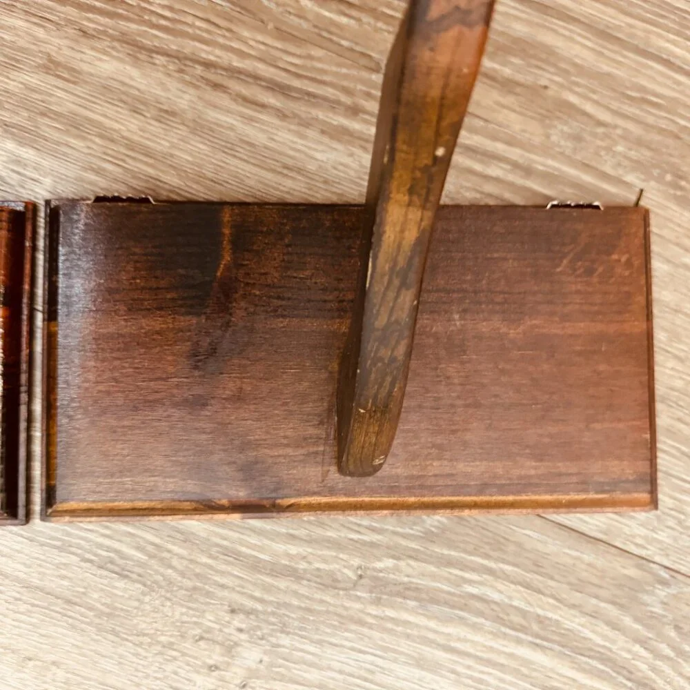 Vintage Set of 3 Wooden Wall Display Shelve